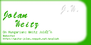 jolan weitz business card